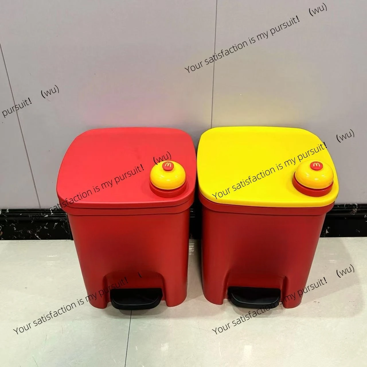 Mario cute trash can living room household with cover high value large capacity foot-operated toilet kitchen