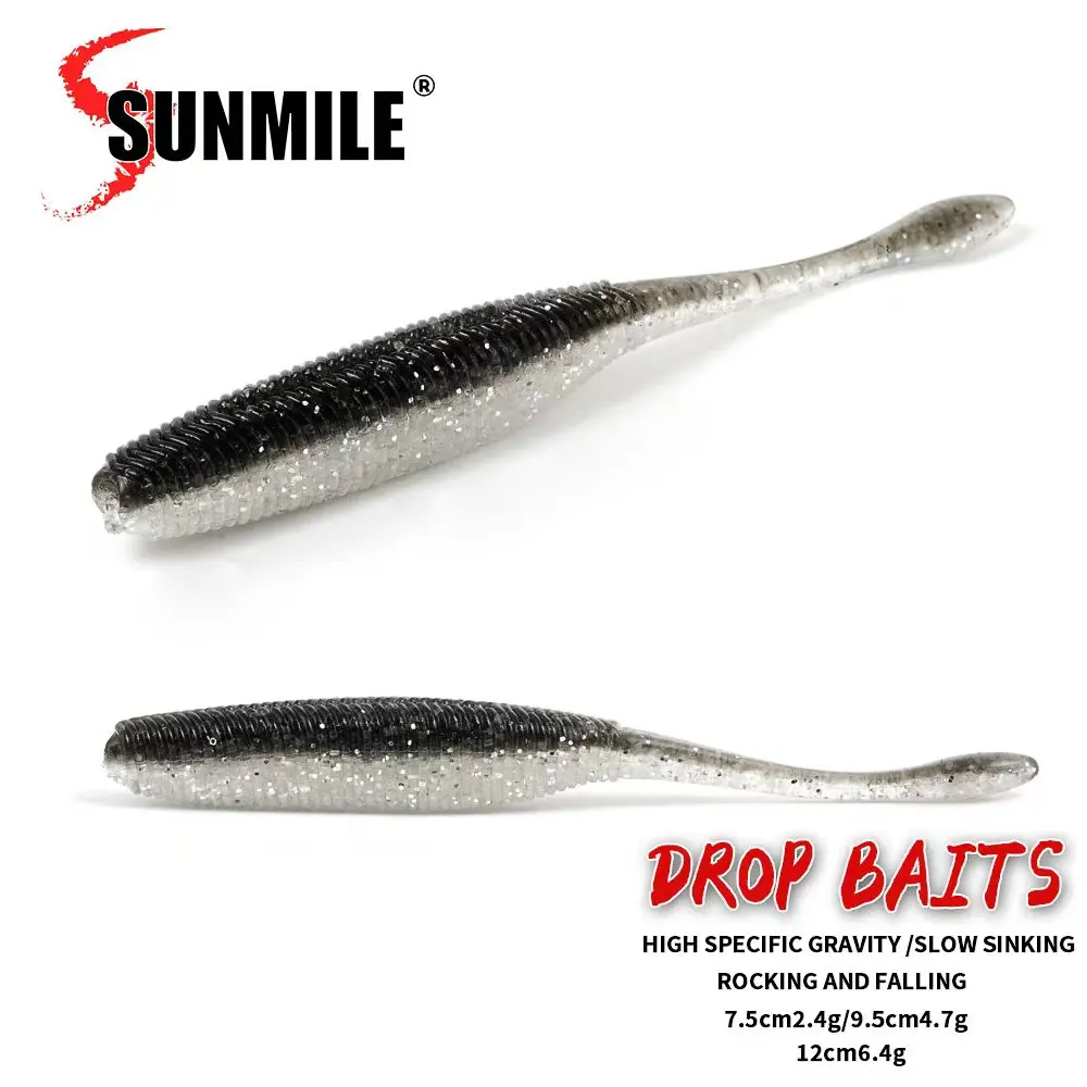Sunmile Angel köder lassen weiche Köder fallen 7.5/9.5/11,5 cm Weich köder iscas künstliche Köder Leurre Louple für Bass Hecht Angel köder