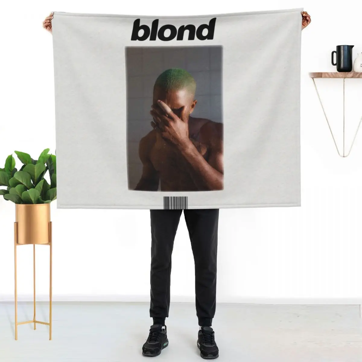 Blond Frank Ocean Album Grainy Vintage Retro Throw Blanket Flannel Thin Travel Bed manga Winter beds Blankets