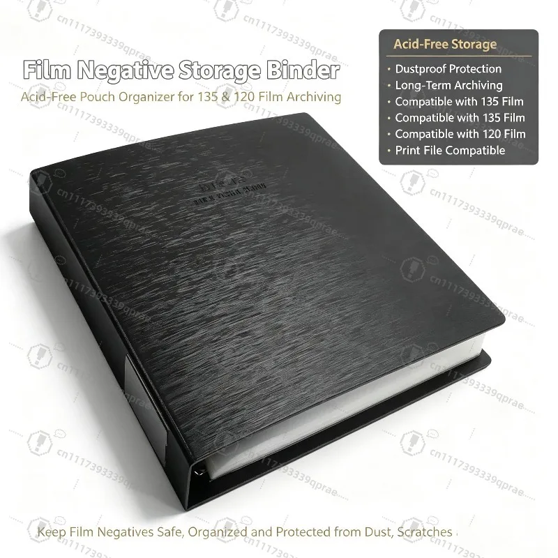 Acid‑Free Hard 3‑Ring Binder for Film Negative Storage Photo Print Filing Long‑Term Archive Preservation Organizer
