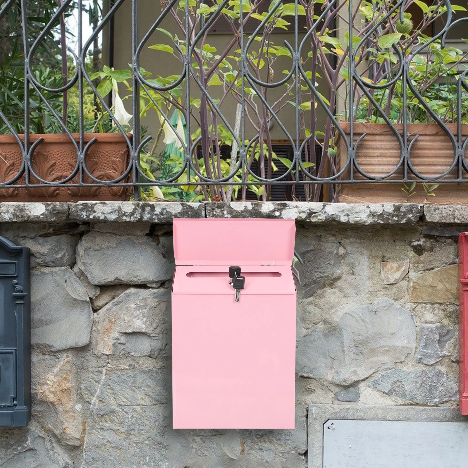 Modern Wall-Mounted Letter Box High-Quality Galvanized Metal Design Large Capacity for Letters Magazines Documents Home Office
