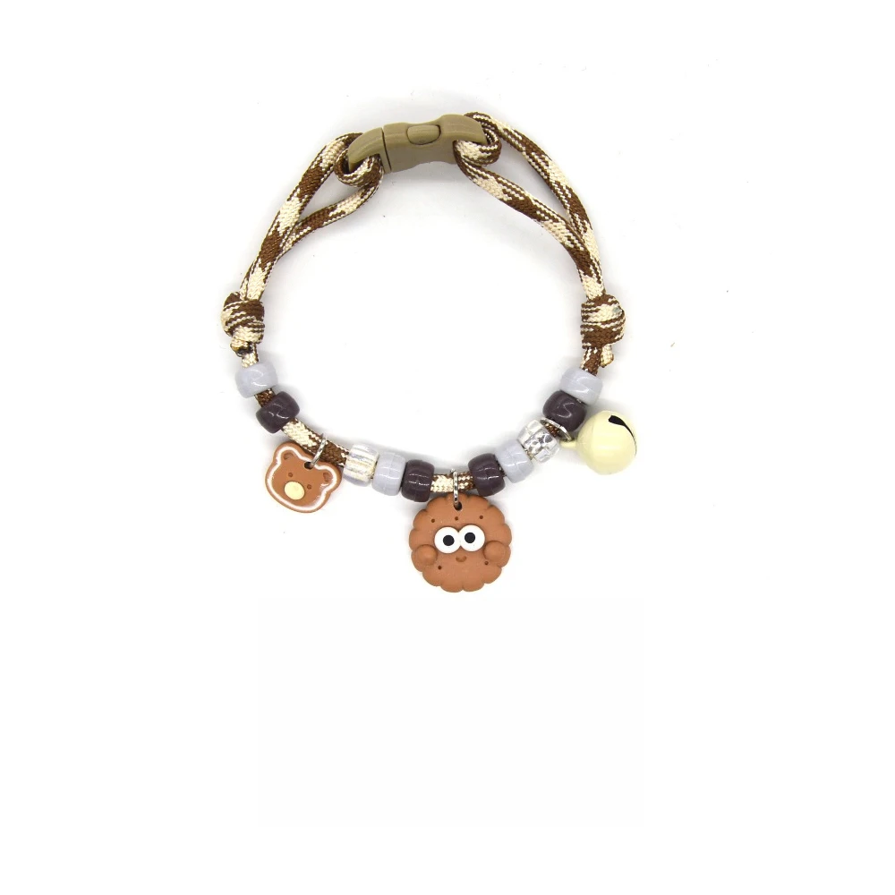 1 Stück Haustier-Halsband für Katzen und Hunde, farblich kontrastierend, gewebt, Sommerfrische, verstellbar, für Welpen, Sicherheit, Anti-Verlust, Outdoor-Walking-Zubehör – Detail 6
