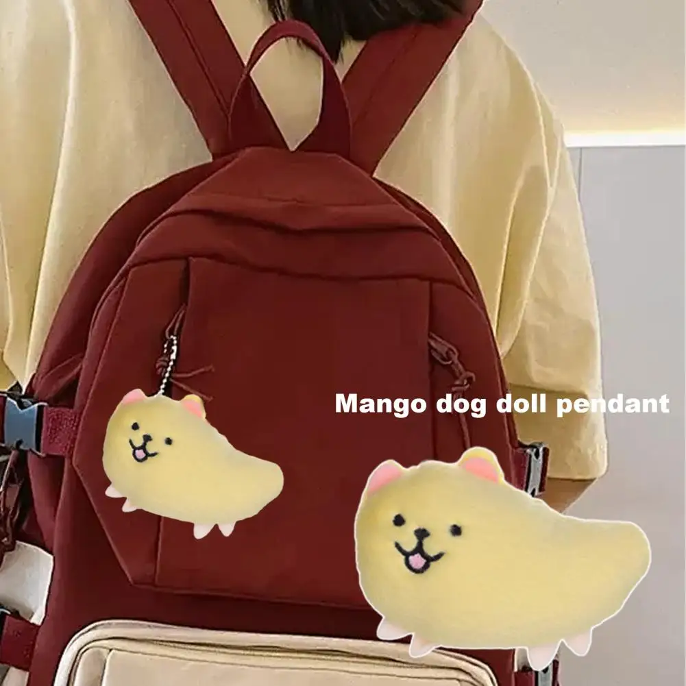 Mango Dog Plushis with Music Mango Dog Plush Toy with Bead Chain Music Pull Rope Stuffed Puppy Plushie Keychain Pendant for Dog