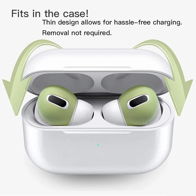 1 par de almohadillas para AirPods Pro, cubierta de silicona suave ultrafina, tapa antideslizante para auriculares (AirPods no incluidos)