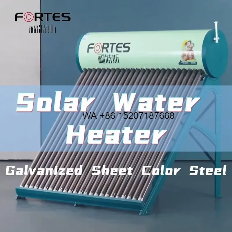 Wmwmnu for Fortes 100L-300L Low Pressure Solar Water Heater System Geyser for Home Use