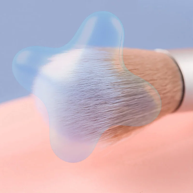 Pincel de maquiagem multifuncional com cabo redondo, pincel profissional para pó, base, blush, acessórios cosméticos, 1 peça