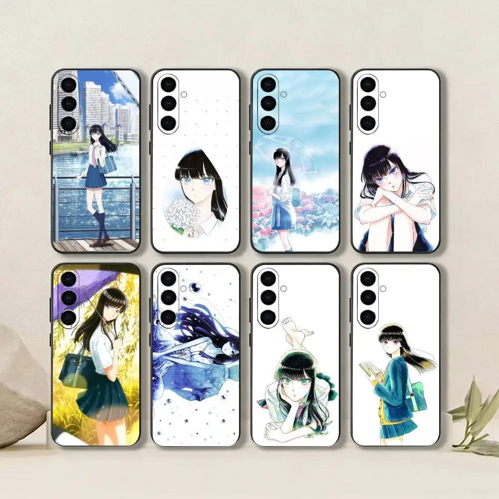 After the Rain-Tachibana Akira- Haruka  Phone Case Black Silicone Soft For Samsung Galaxy A73,A72,A71,A70,A53,A52,A51