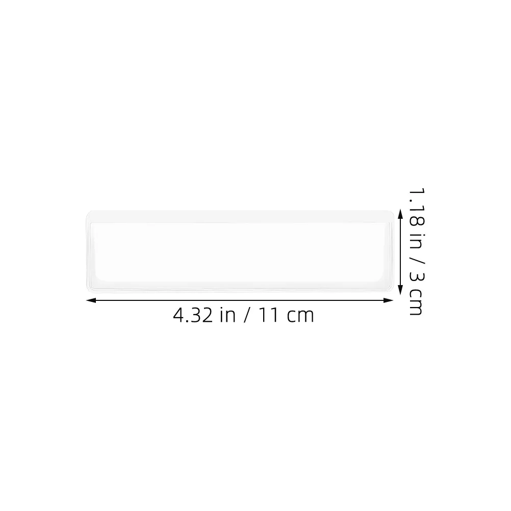 50Pcs Clear Plastic Self-Adhesive Label Holders Transparent Label Pockets for Shelf Labeling Storage Bin Organization Warehouse