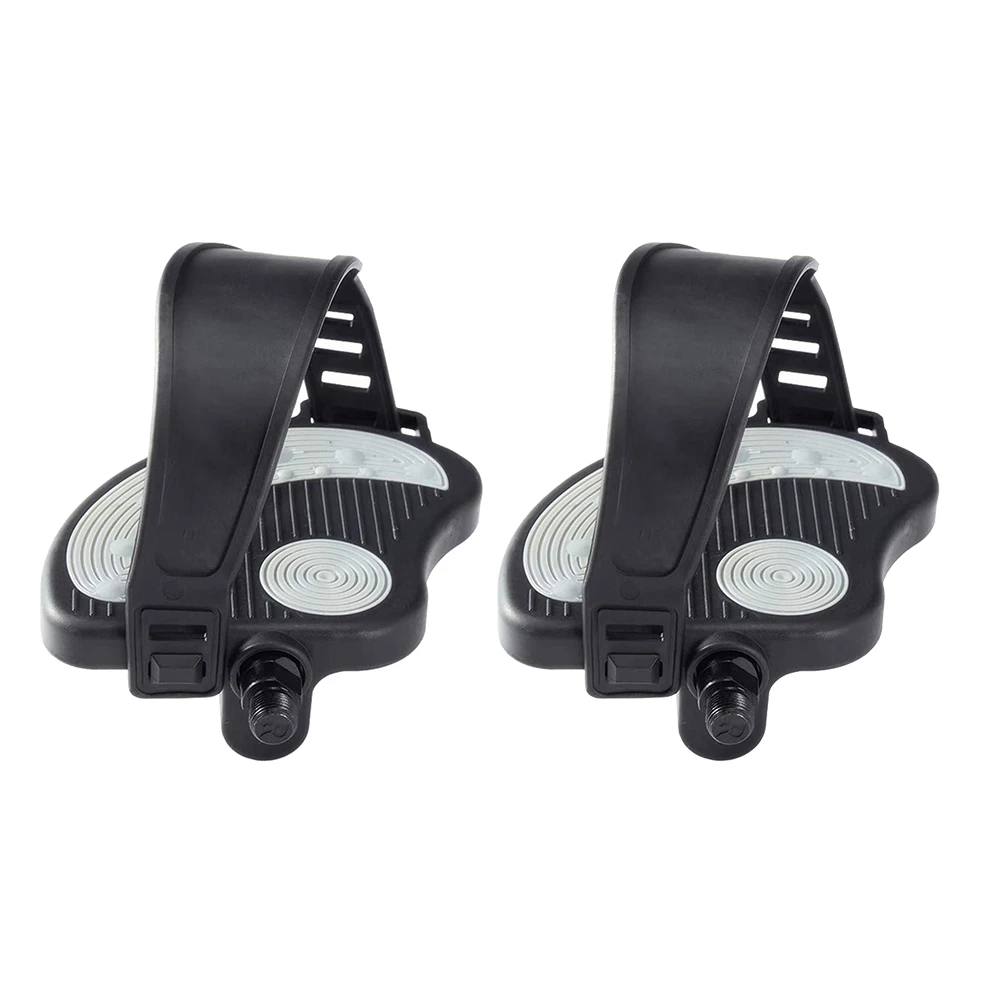 ABME New Exercise Bike Pedals with Straps for Bike and Indoor Stationary Exercise Bike, 9/16inch