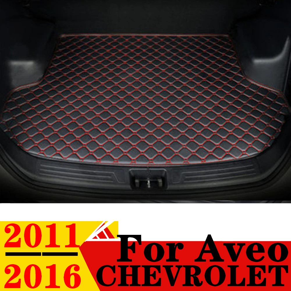 

Коврик для багажника автомобиля для Chevrolet Aveo 2016, 2015, 2014, 2013, 2012, 2011, плоский, боковой, задний, защитный коврик, подкладка, задняя крышка