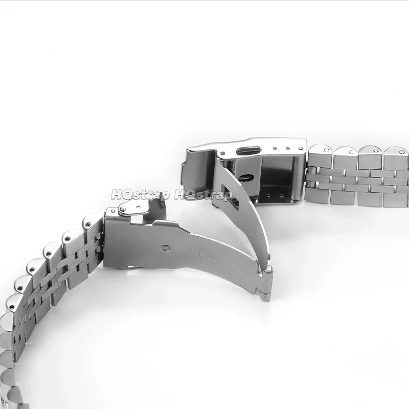 For Jubilee Watch Strap 18mm 20mm 22mm 23mm 24mm Soild Stainless Steel Band for Seiko Metal Bracelet Quick Release Wristband