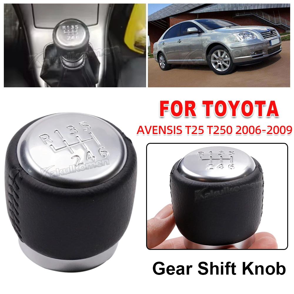 New Car Manual Gear Stick Shift Knob 6 Speed Lever Pen Adapter Replacement For Toyota For Avensis T25 For Rav4 2005-2012
