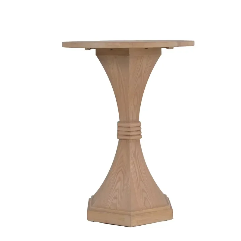 Customizable Rustic Style Elegant Solid Wood Round Design Durable Eco-Friendly Commercial Wedding Event Bar Table