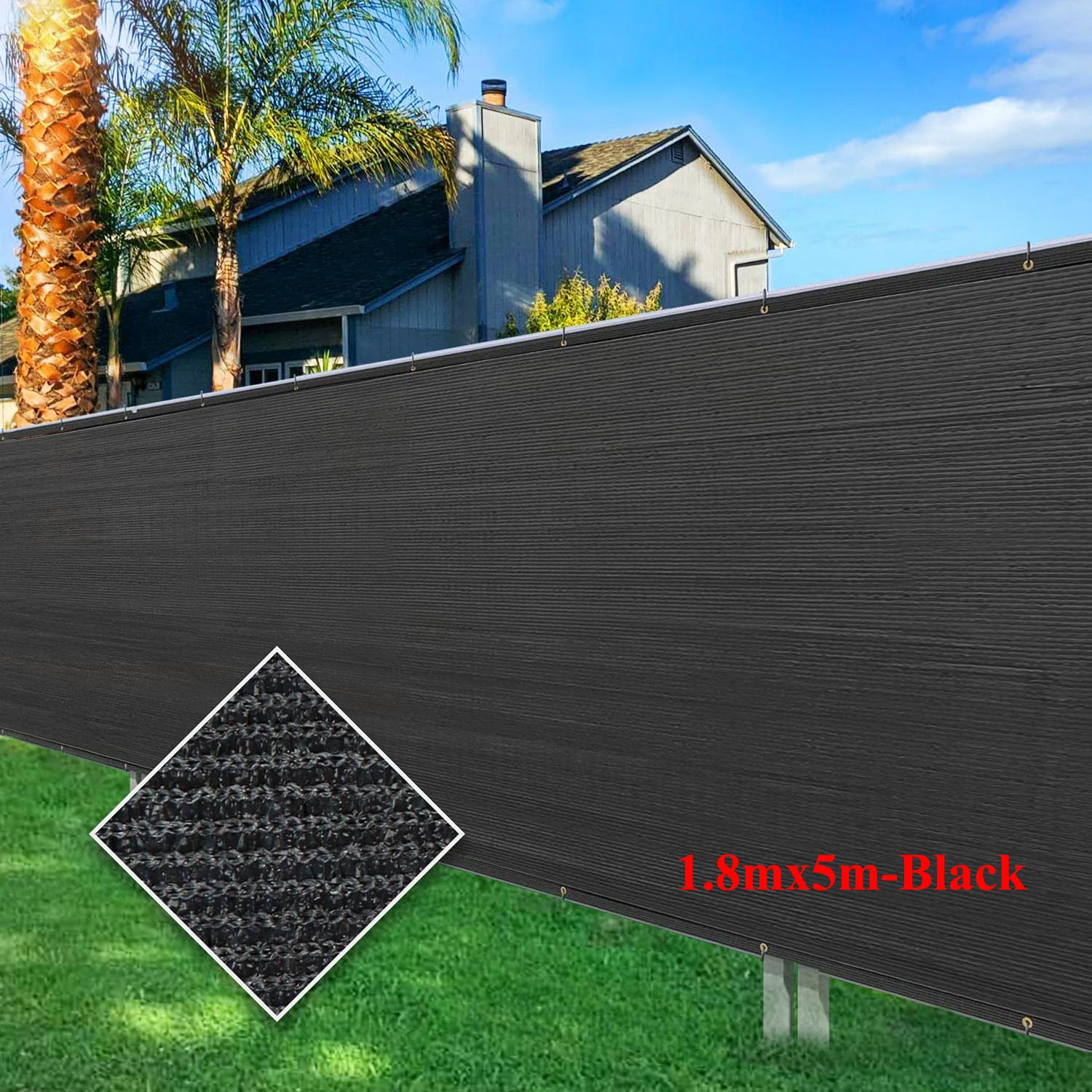 Grau Zaun Privatsphäre Screen Windschutz-Heavy Duty Fechten Mesh Schatten Net Abdeckung für Wand Garten Hof Hinterhof-Zip krawatten Enthalten – Detail 32