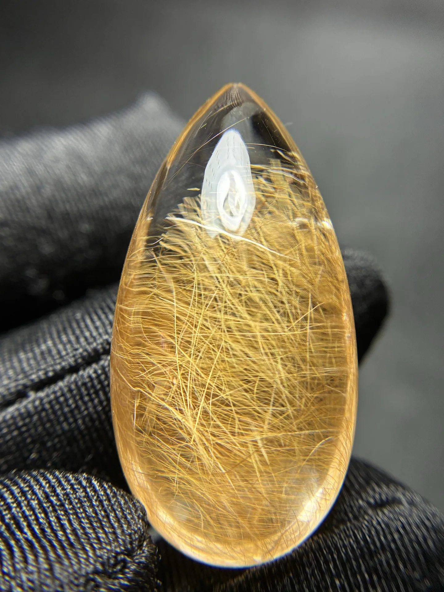 

Кулон из натурального золота с рутилированным кварцем, ожерелье с каплями воды 33,8*17,4*13,3 мм, богатство, рутилированный для женщин и мужчин AAAAAAA