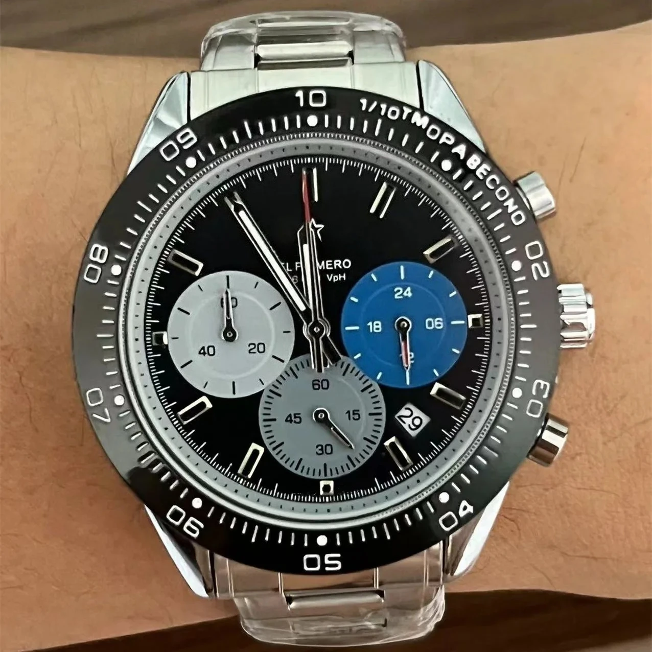 Business Leisure Sports Quartz Watch High-quality Stainless Steel Strap Multifunctional Timing Code Luxury Classic Men's Watch