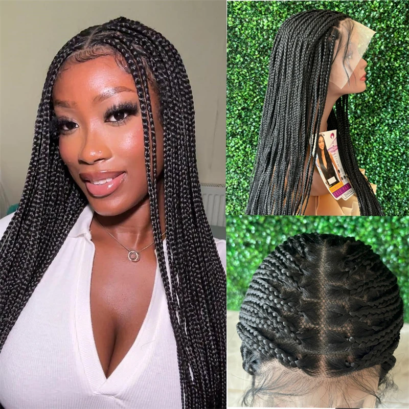 

Twist Braided Wigs Knotless Synthetic Lace Front Wigs 28'' Long Straight Hair for Black Women Braided Wigs Heat Resistant