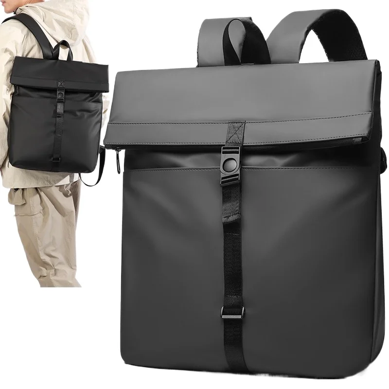 Men's Minimalist Laptop Briefcase with Padded Compartment, Water-Resistant Oxford Bag for Business Travel Commute