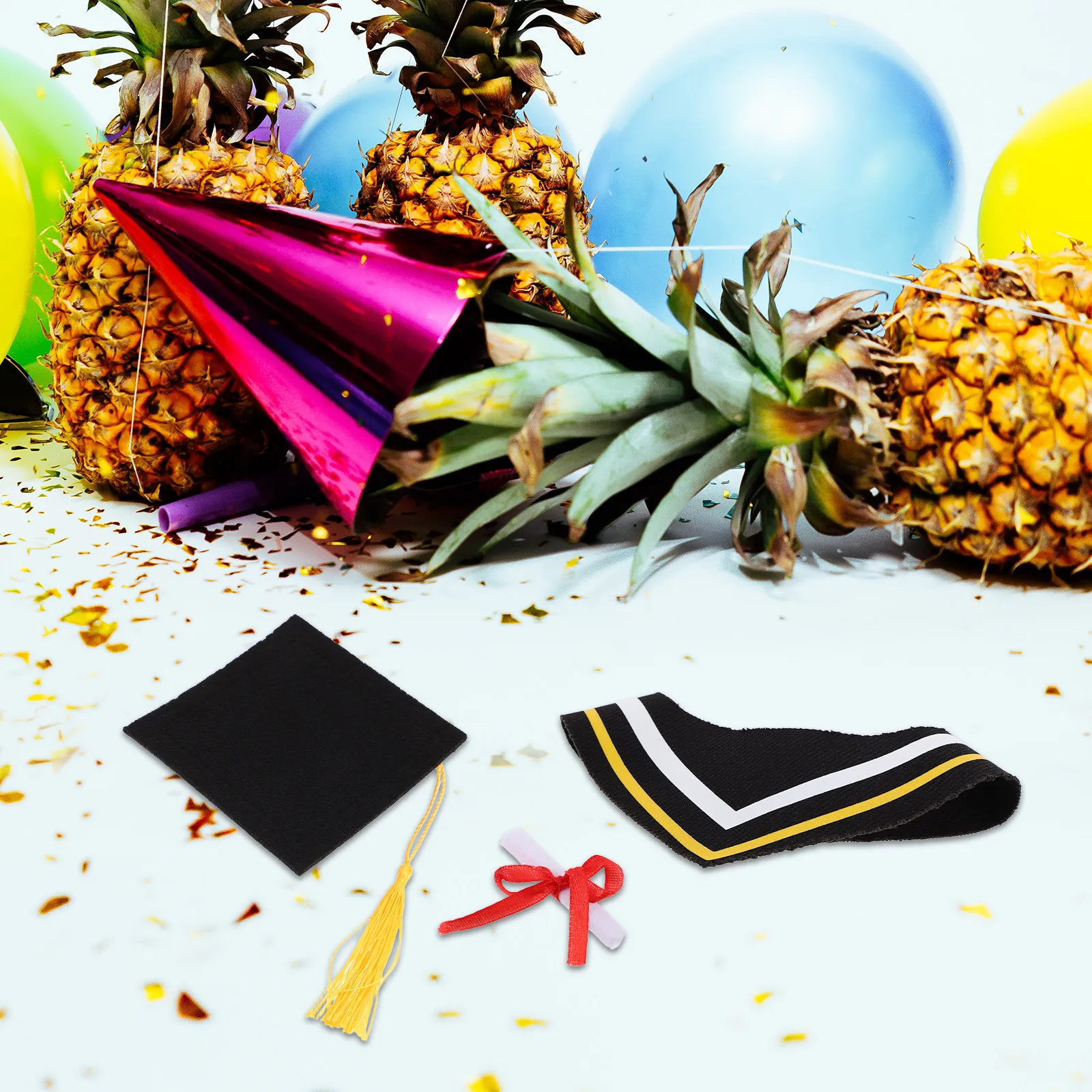 

Graduation Bear Clothes 1 Piece Cute Outfit Set for Stuffed Animals DIY Cap Gown Costume Dress Up Celebration Souvenir