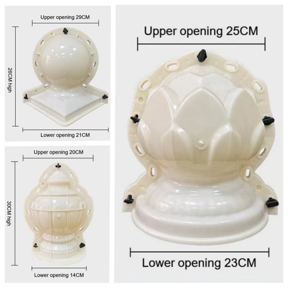 Тип круглого шарика, Тип шара лотоса, Тип тыквенного шара Декоративные формы для литья бетона, устойчивые к старению и деформации, многоразовые, простые в эксплуатации