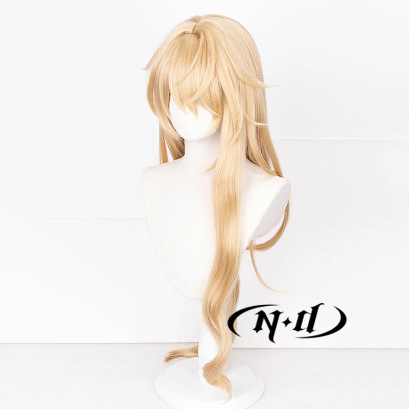 ND Honkai Star Rail คอสเพลย์วิกผม Luocha คอสเพลย์ยาวผมสีเหลืองวิกผมสังเคราะห์ทนความร้อนสําหรับเกม Comic Con Coser คริสต์มาส