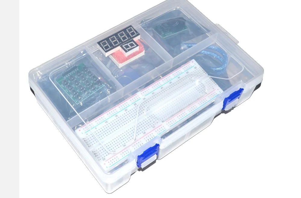 Kit de iniciación SUQ MEGA2560 R3, servo de motor RFID, relé de rango ultrasónico LCD para arduino