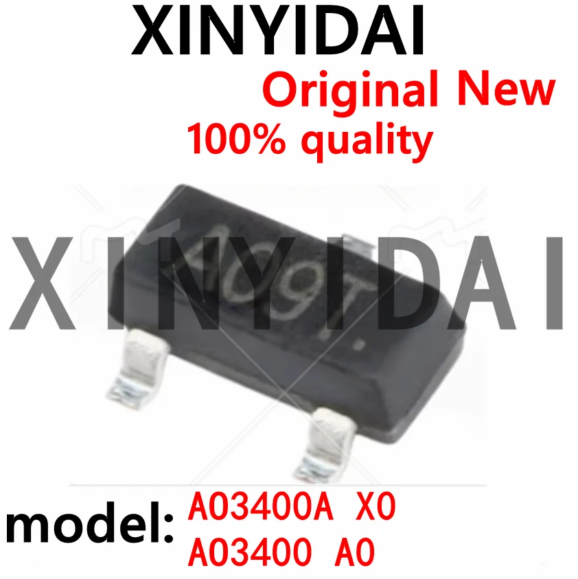 50PCS Brand new and original AO3400A X0 AO3400 A0 SOT-23 Surface Mount MOSFET, N-Channel, 30V, 5.7A, Silkscreen: X0DV/A0LA