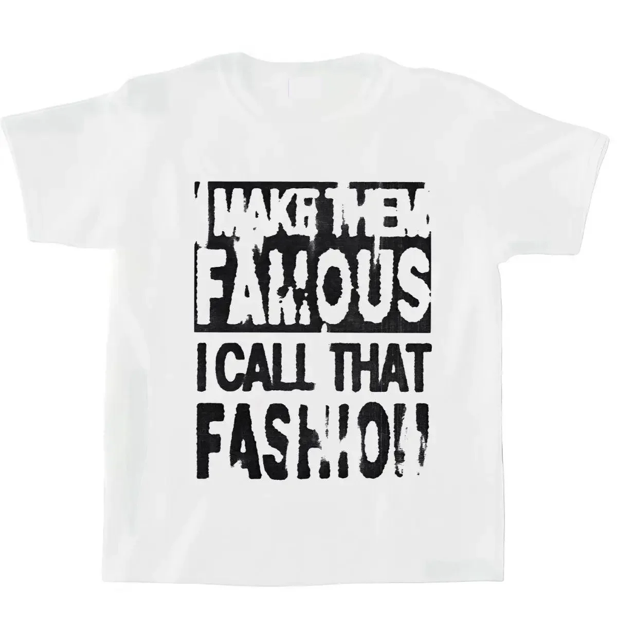 Unisex Punk Streetwear Short Sleeve T-Shirt,Make Them Famous I Call That Fashion Vintage Text Print Casual Tee Oversized T Shirt