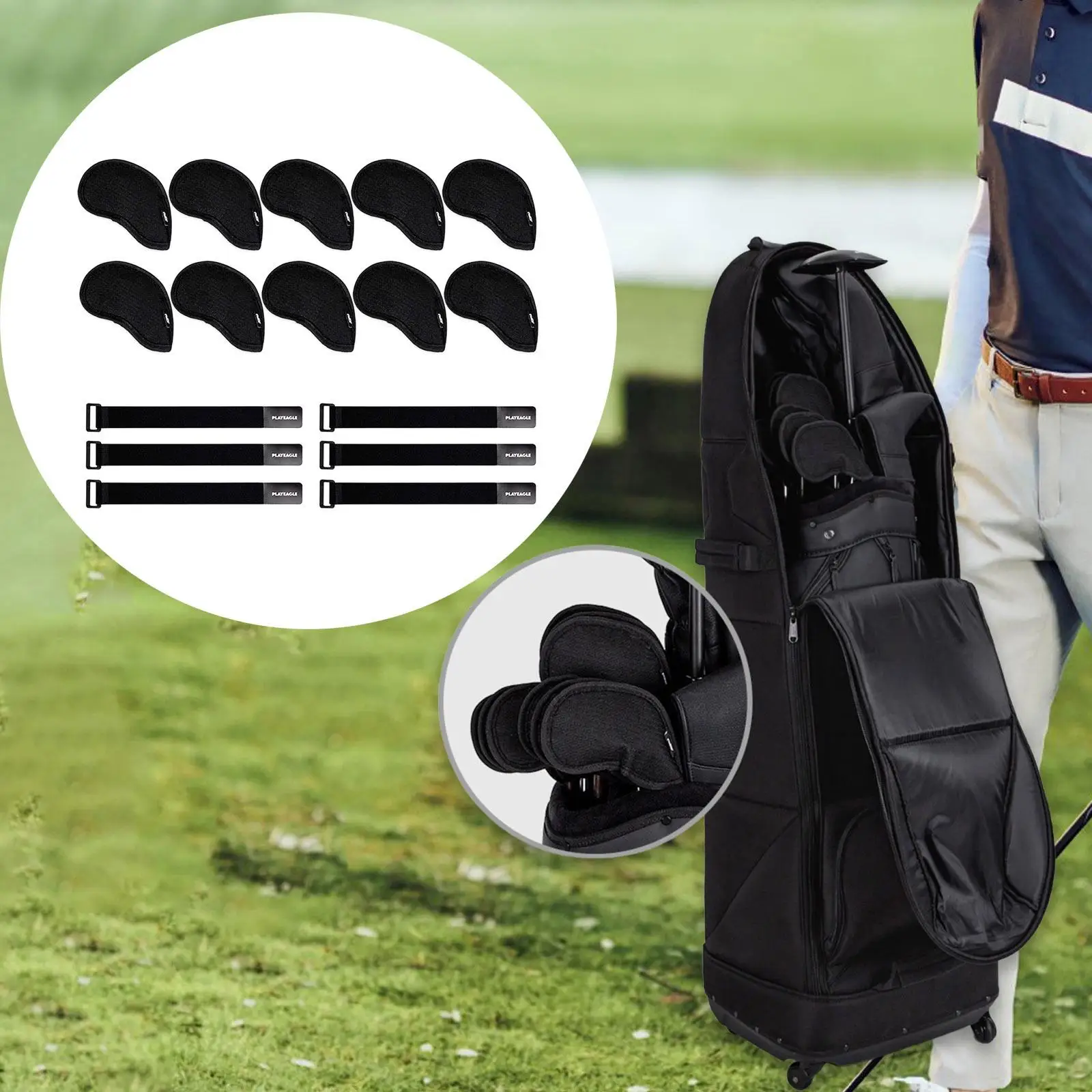 

10x Golf Iron Club Head Covers Outdoor Sports Convenient Golf Headcovers