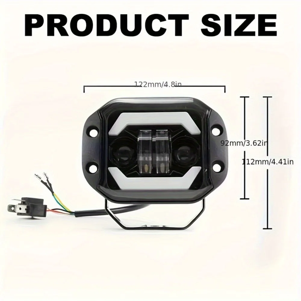 5 Inch LED Work Light Bar for Off Road Vehicles Fits ATV Niva Lada JK TJ Cars 12V 24V Systems Driving Fog Lamp No Battery