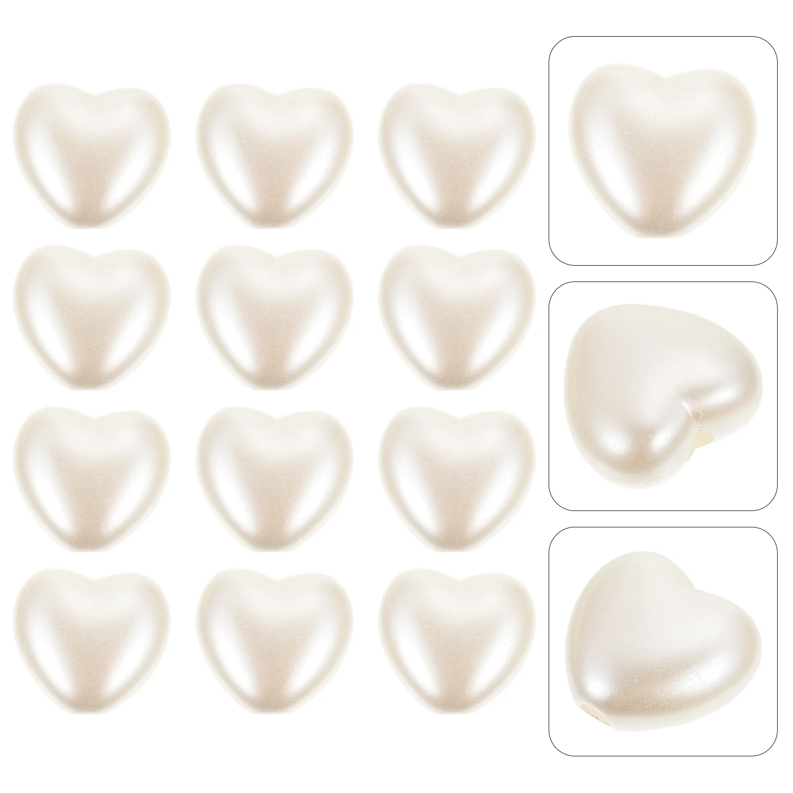 

300Pcs Simulation Love Beads DIY Jewelry Findings Heart Shaped Plastic Charms for Creative Crafting Projects Home Decoration Use