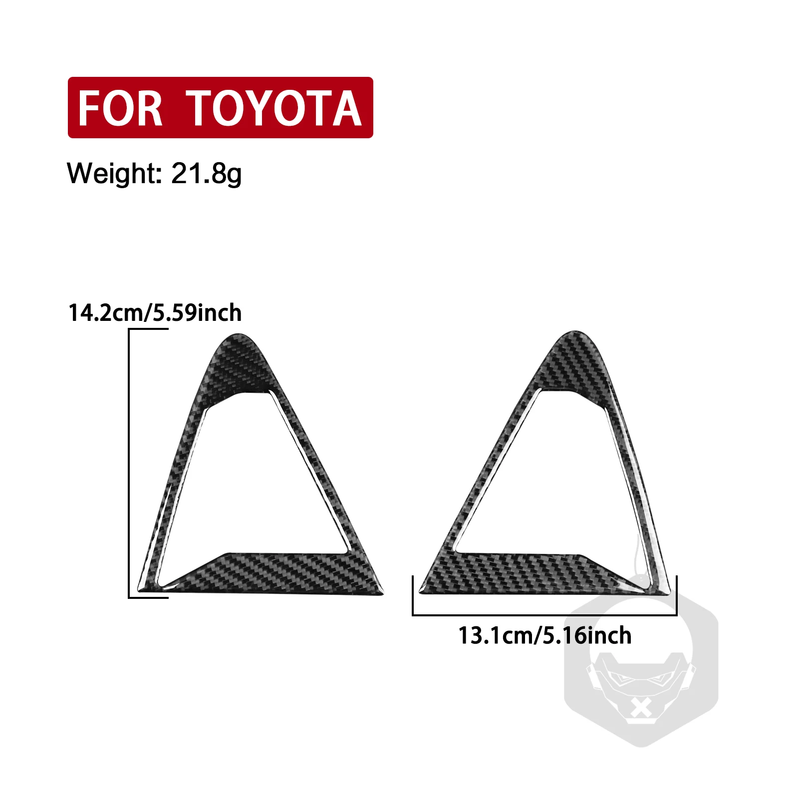 Carbon Fiber Rear Door Window Triangle Frame Panel Car Interior Accessories Cover Trim Sticker For Toyota Corolla 2019—2024