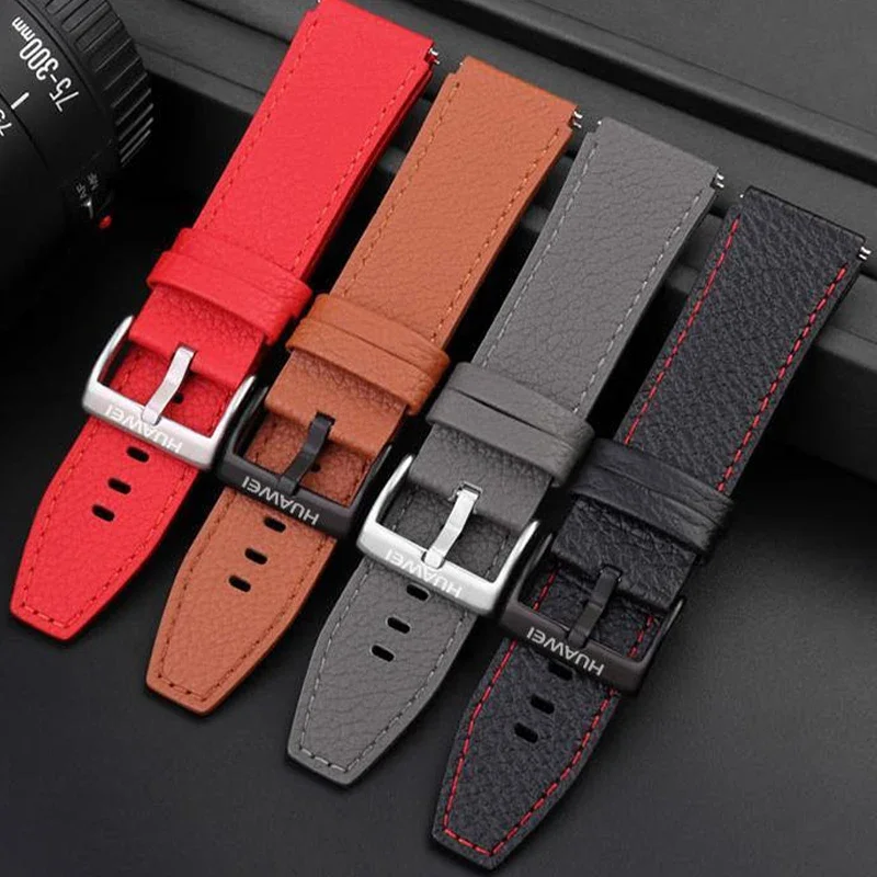 Huawei-オリジナルのレザーウォッチバンド,ユニバーサルレザーストラップgt3 46mm gt2 pro/gt 2e/gt2 46mm/gt3 pro gtランナー22mm