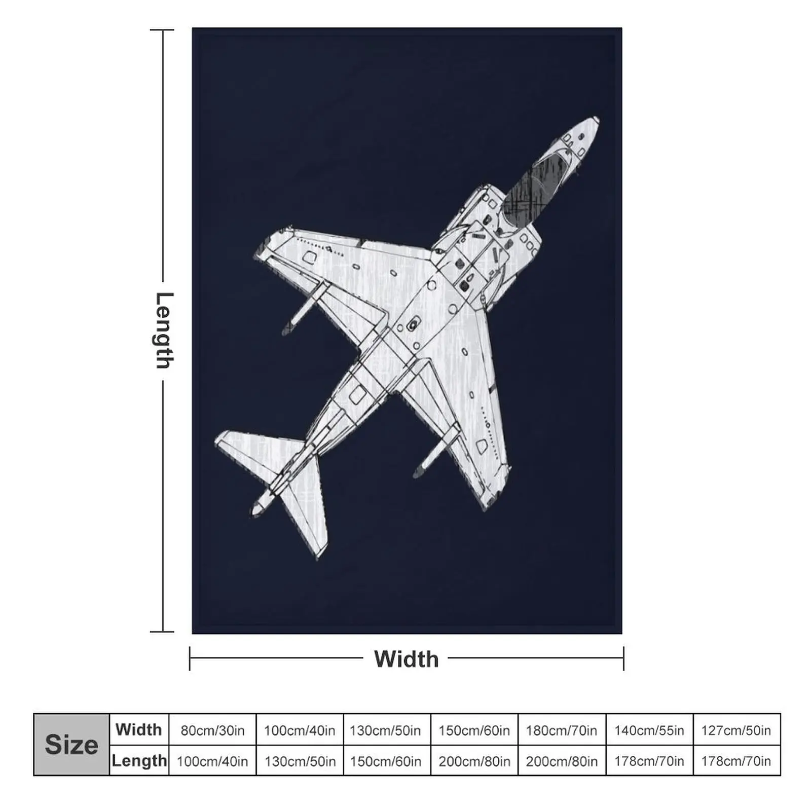 AVB 8 Harrier Fighter Plane Throw Blanket Decorative Sofa Kid'S Blankets