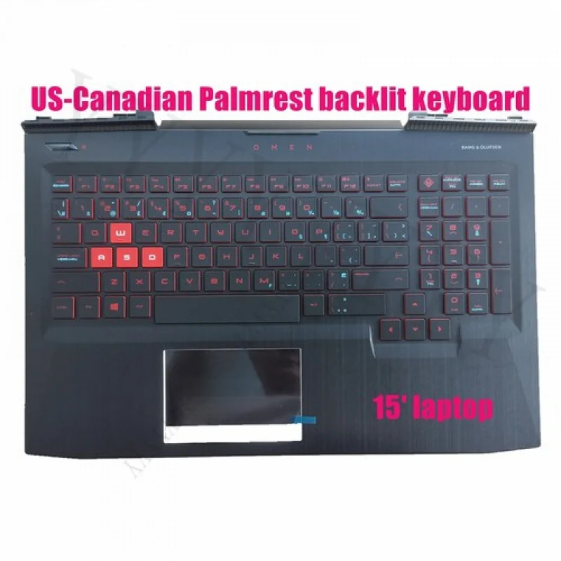 

QUS-канадская клавиатура с упором для рук для HP 15-CE011DX/15-CE011DX/15-CE015DX/15-CE015DX