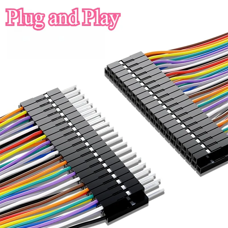 40PIN 2.54mm Jumper Wires, 3 Types (M-M/F-F/M-F) 10cm-40cm for Arduino DIY