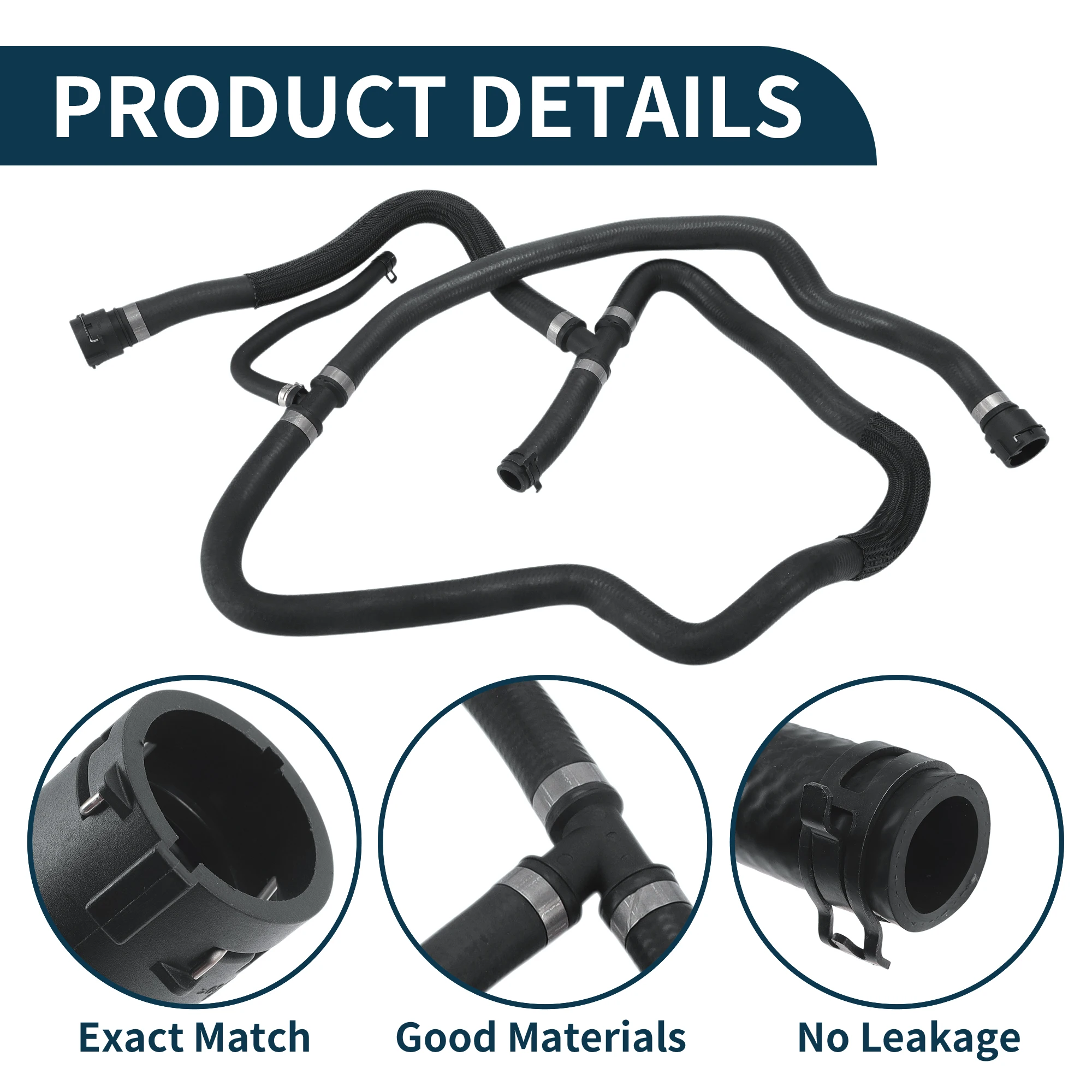 

UXCELL Radiator Hose Heater Hose Radiator Outlet Hose Pipe No.6G918274BG for Ford Mondeo 2007 Rubber Heating Water Pipe