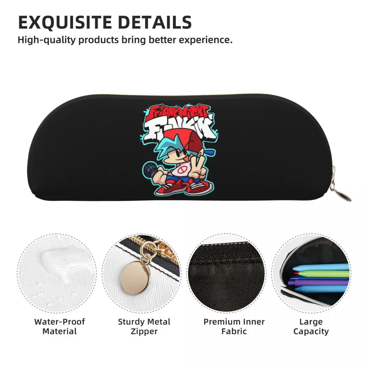 Пеналы Friday Night Funkin, бойфренд, держатель для ручек, канцелярские принадлежности, большая коробка для ручек, сумка-карандаш для детей