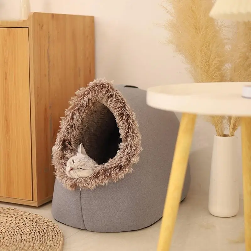 Cat Nest Is Thickened And Warm In Winter, Enclosed And Portable, Small Dog And Cat Sleeping Nest Pet Supplies