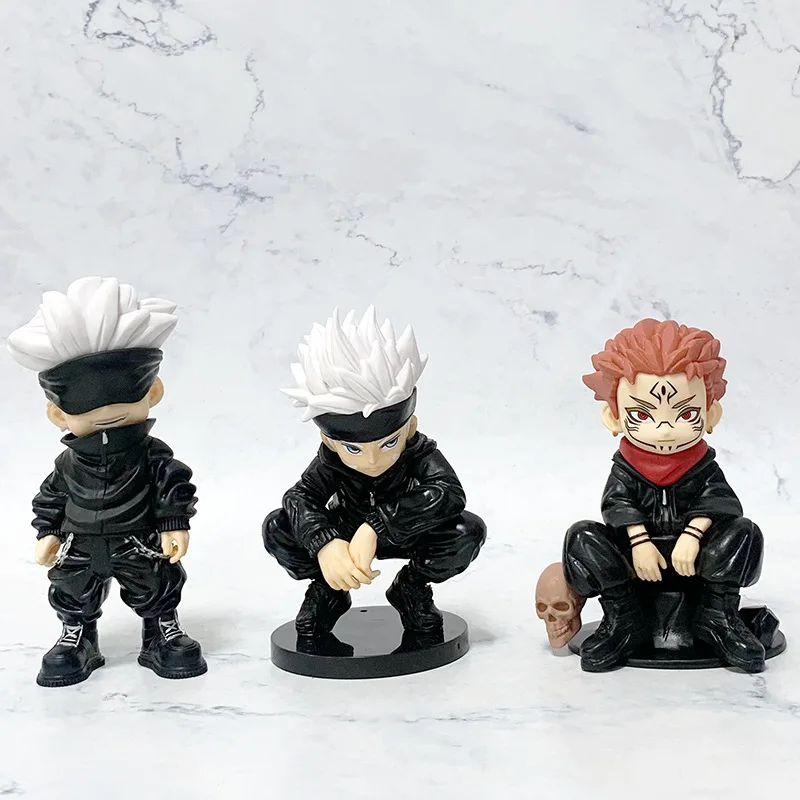 Jujutsu Kaisen Figures Doll PVC Model Cute Satoru Gojo Statue Anime Itadori Yuji Action Figurine Toys for Kids Collection Gift