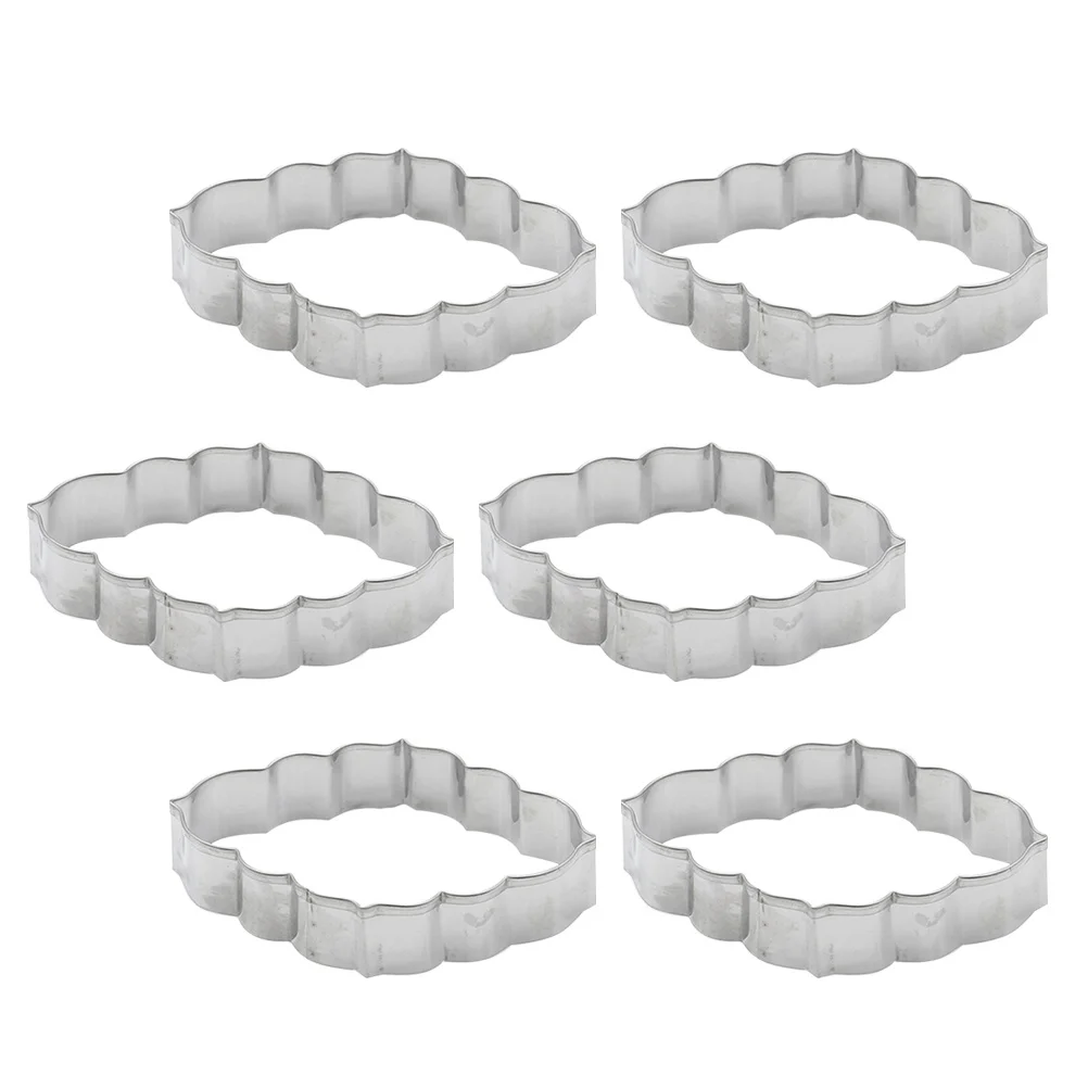 

6 Pcs Stainless Steel Biscuit Cutter Wedding Cookie Cutters Baking Mold Fondant