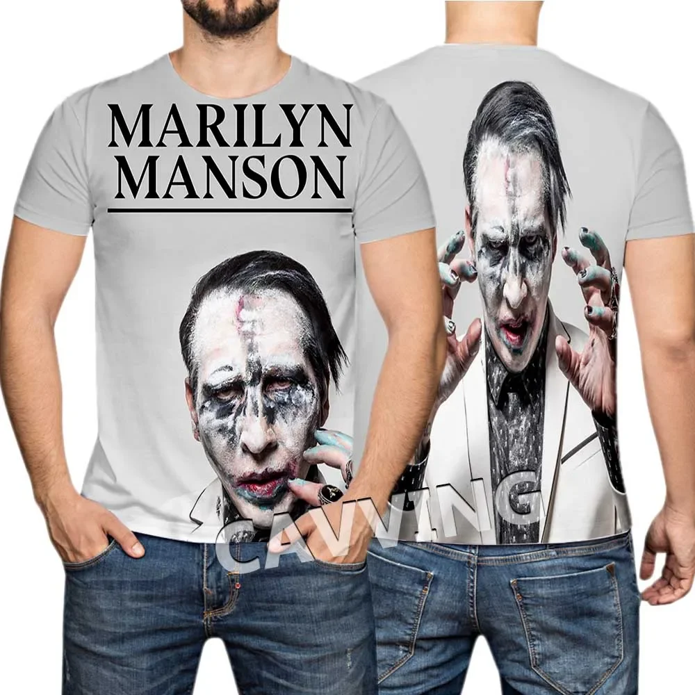 New Fashion Women/Men's 3D Print  Marilyn Manson  Casual T-shirts Hip Hop Tshirts Harajuku Styles Tops Clothing
