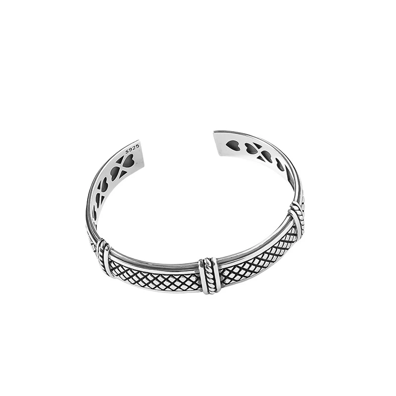 Foxanry bracciale con motivo a cuore d\'amore Color argento per coppie di donne gioielli da festa fatti a mano eleganti Vintage classici alla moda