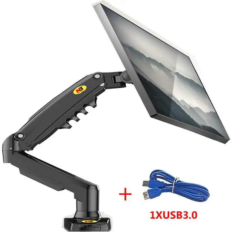 2025 F80 Gas Spring 17-30 inch Desktop LED LCD Monitor Mount Holder Arm Ergonomic Gas Strut Flexi Mount Load 2~9kgs