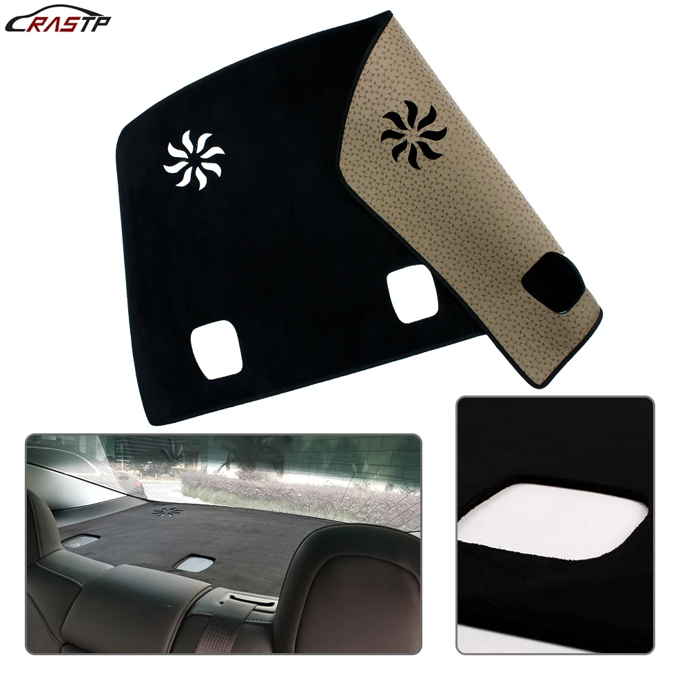 New Flannel Car Dashmat Dashboard Mat Cover Dash Mat Pad Sunshade Rear Window Cover Sunshield Pad For Model 3 RS-LKT098