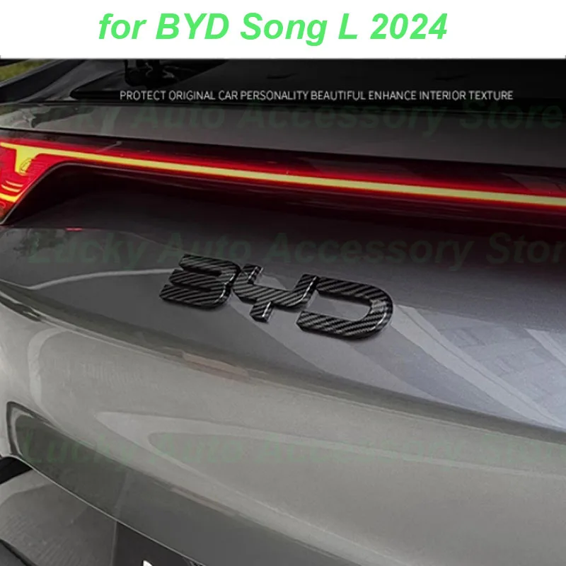 

Декоративные наклейки с логотипом автомобильной головки для BYD Song L 2024, комплект для чернения задней крышки, декоративные эмблемы, внешние аксессуары