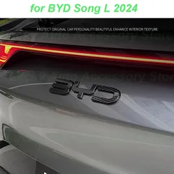 Car Head Logo Decorative Stickers for BYD Song L EV 2024 Tailstock Blackening Kit Decorative Cover Emblems Exterior Accessories
