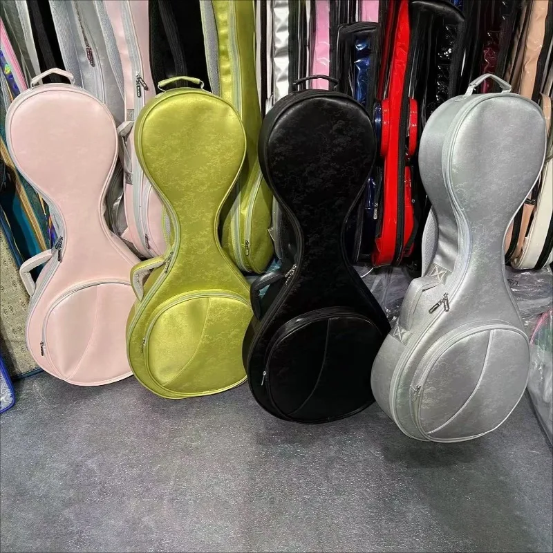Leather Thickened Zhongruan Bag Waterproof Shockproof Shoulders Portable Zhongruan Backpack Musical Instrument Accessories