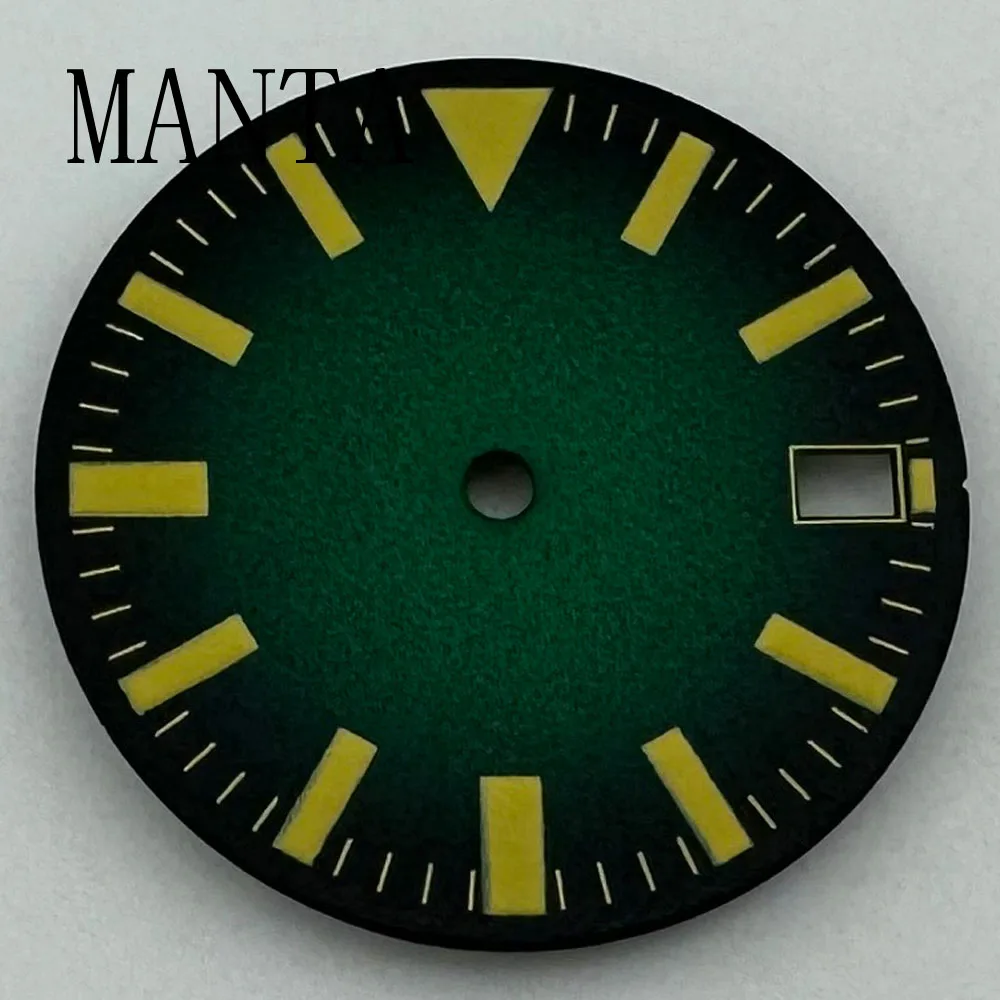 MANTA 28,5 mm steriele wijzerplaat lichtgevende pasvorm NH35 beweging 3 uur kroon 3,8 0 uur kroon horlogeonderdelen