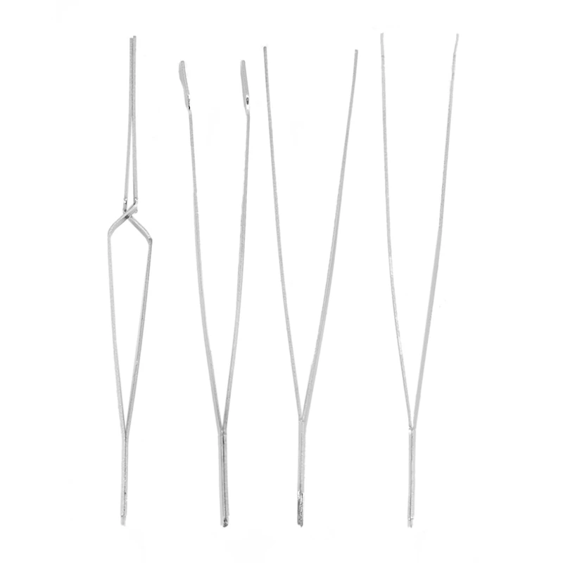 20Pcs Precision Tweezers Stainless Steel Thick Electronics Forceps Eyebrow Tweezers Anti-Skid Makeup Repair Multi Tools